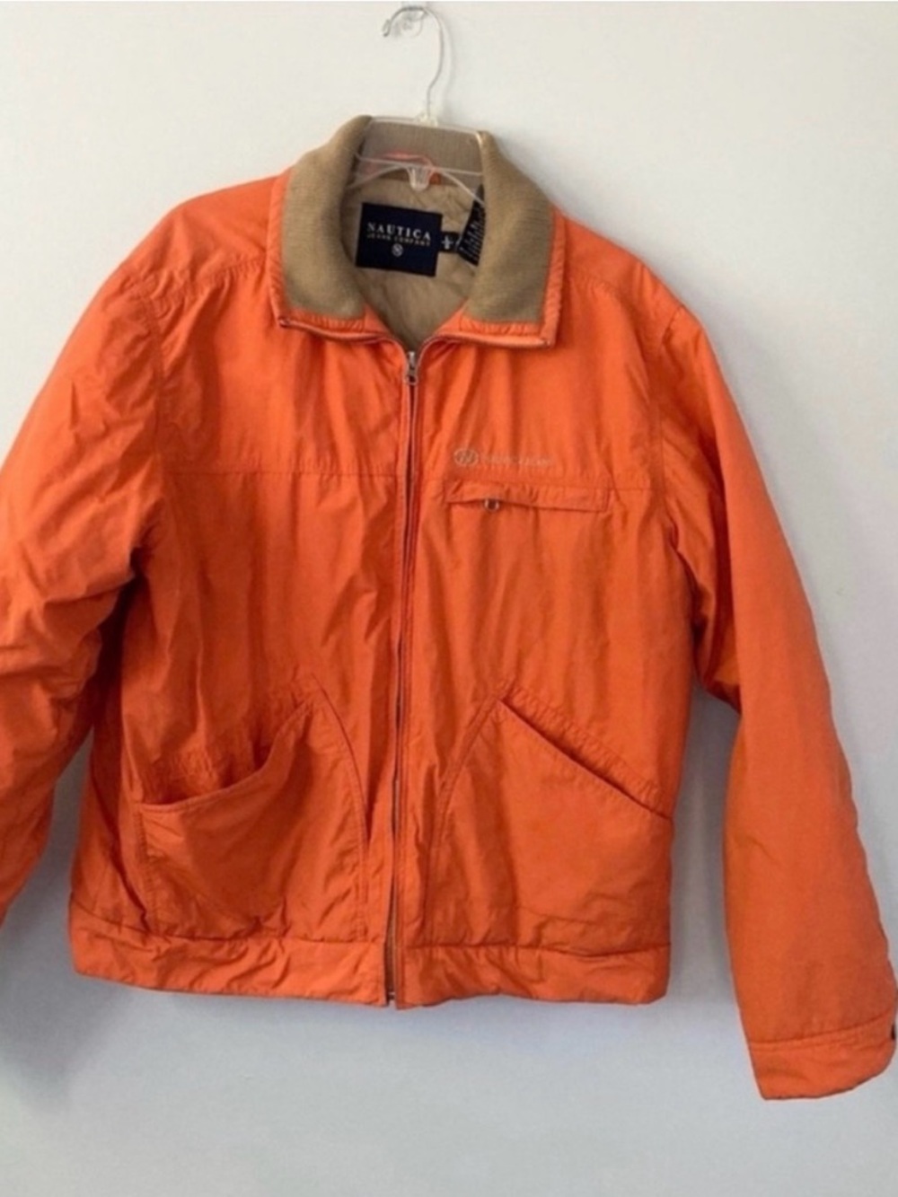 Vintage Orange Nautica Jeans Coat Large Hunting Camping